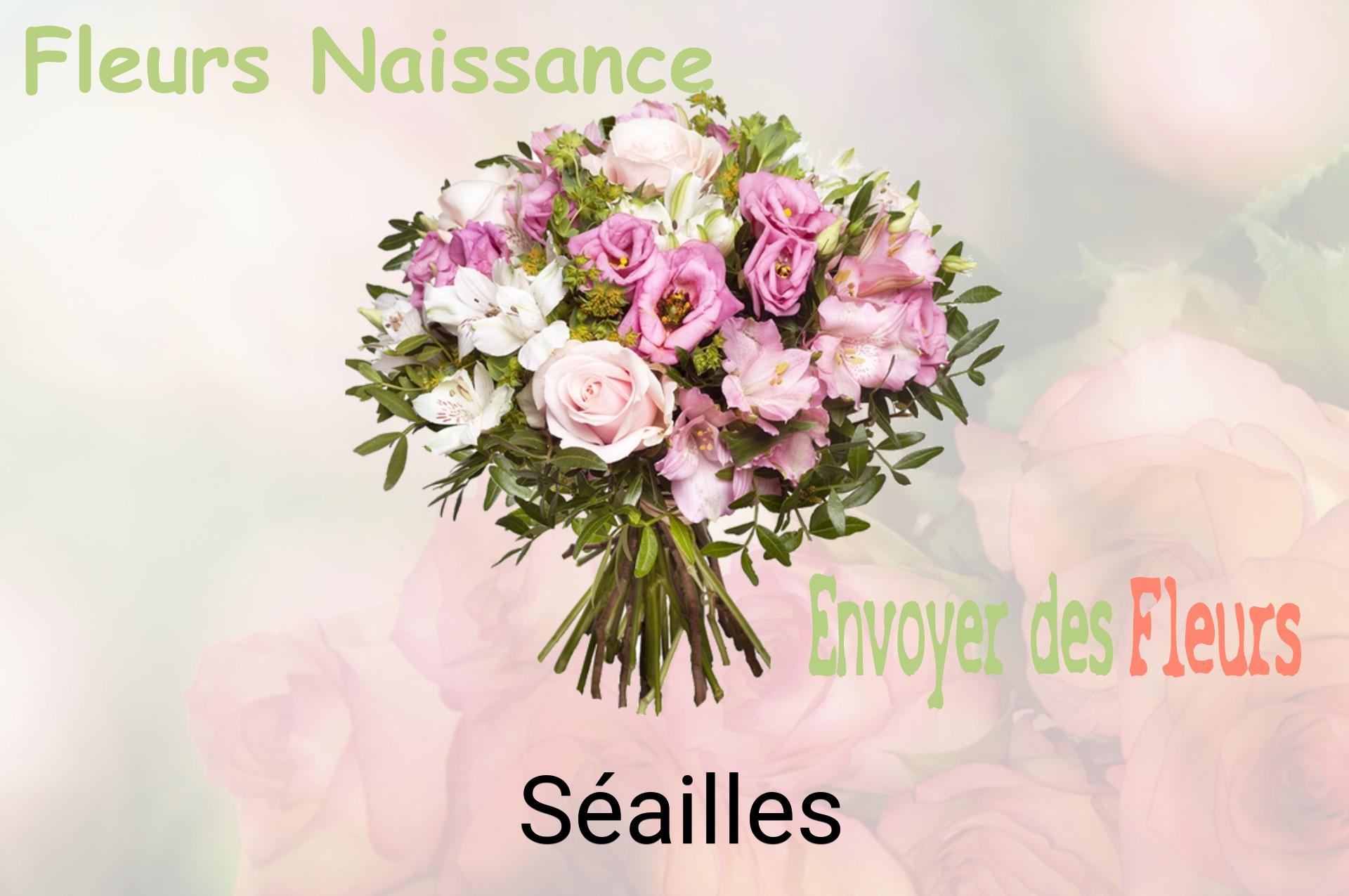 Bouquet de fleurs de naissance livré à Séailles